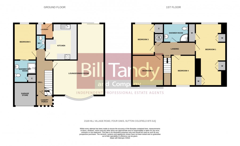 Floorplan for Four Oaks, Sutton Coldfield, West Midlands