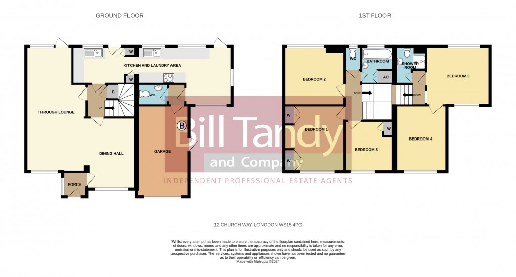 Floorplan for Longdon, Rugeley, Staffordshire