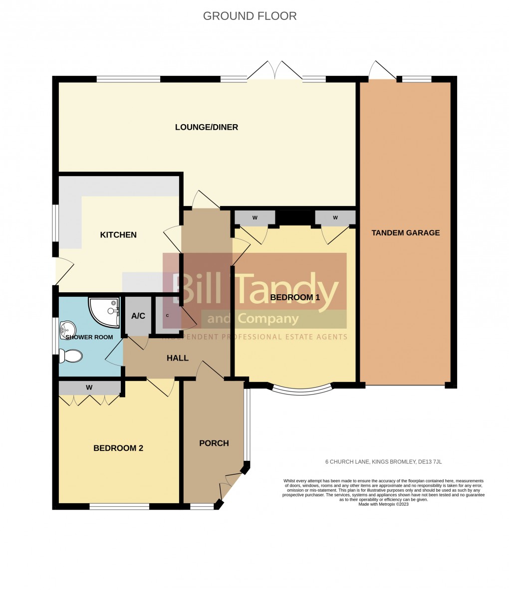 Floorplan for Church Lane, Kings Bromley, Staffordshire