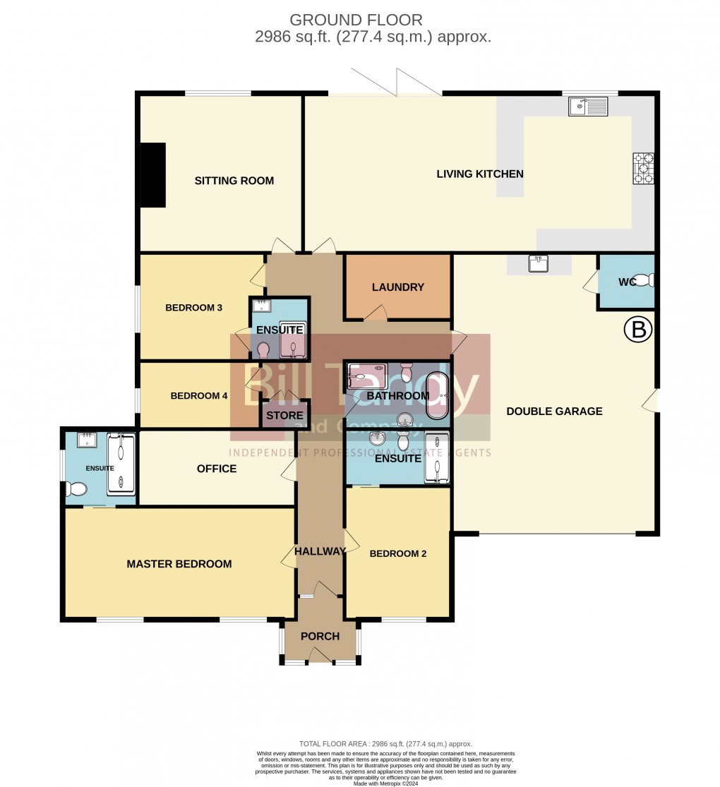 Floorplan for Church Road, Burntwood, Staffordshire