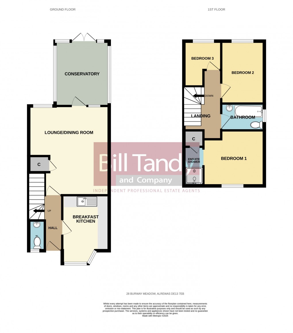 Floorplan for Alrewas, Burton-on-Trent, Staffordshire