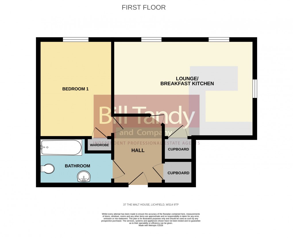 Floorplan for Cairns Close, Lichfield, Staffordshire