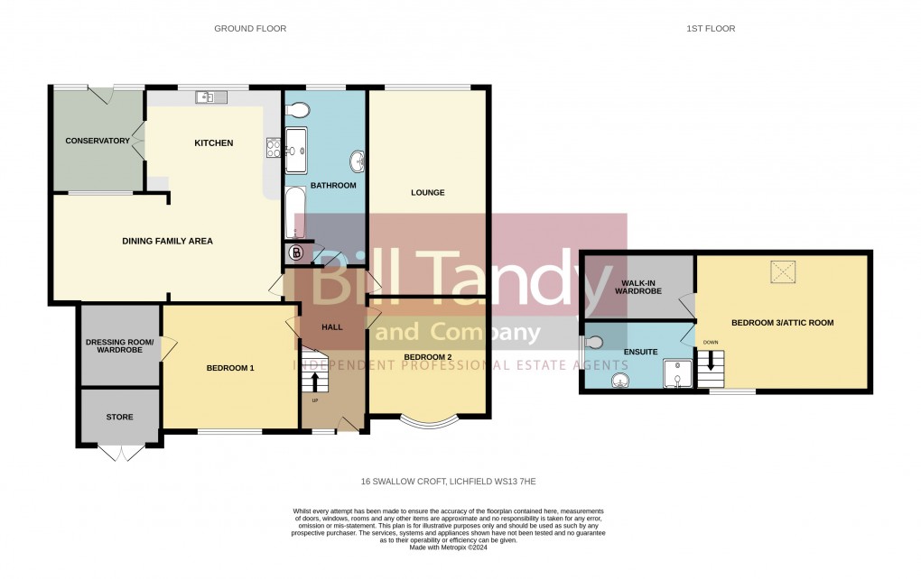 Floorplan for Swallow Croft, Lichfield, Staffordshire