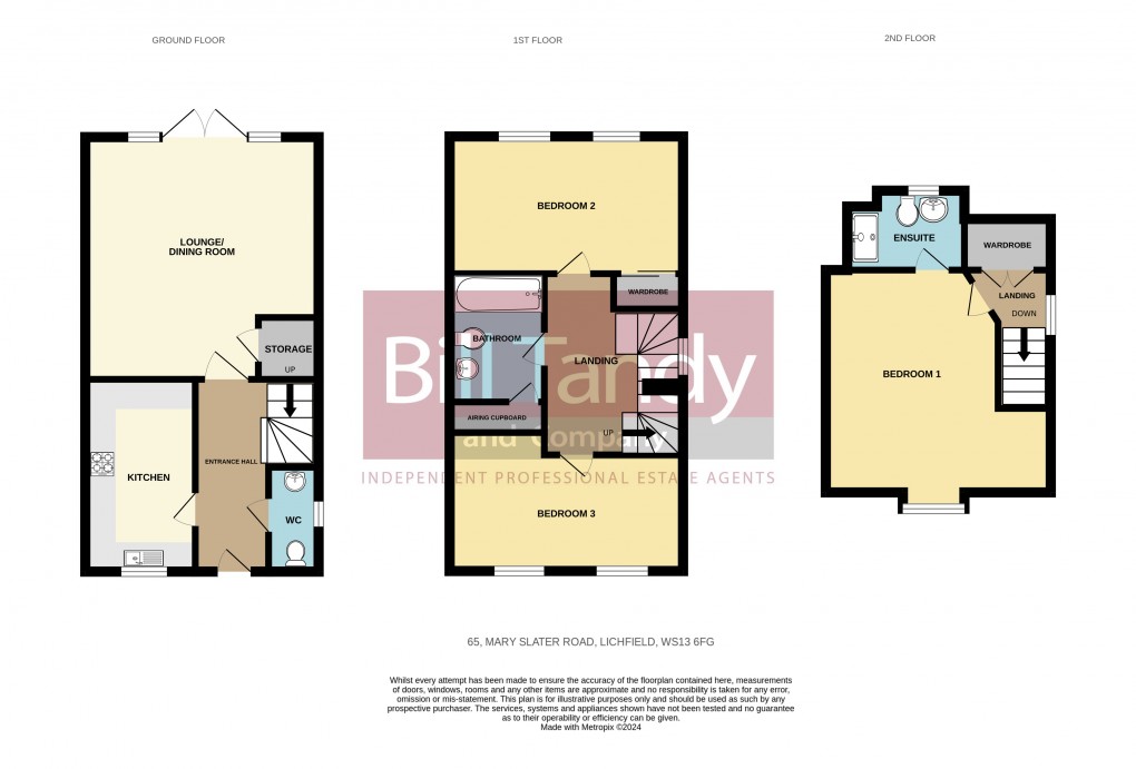 Floorplan for Mary Slater Road, Lichfield, Staffordshire