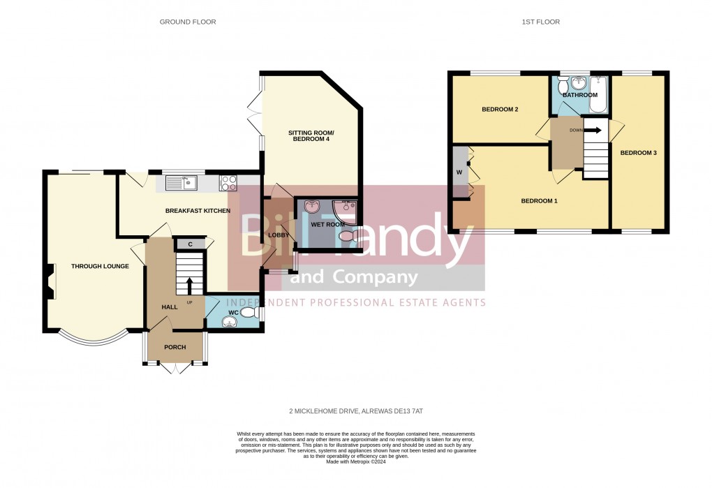 Floorplan for Alrewas, Burton-on-Trent, Staffordshire