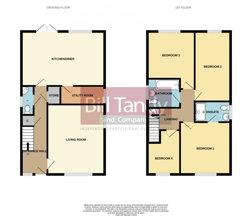 Floorplan for Oakdene Road, Burntwood, Staffordshire