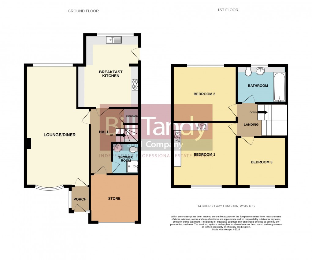 Floorplan for Longdon, Rugeley, Staffordshire