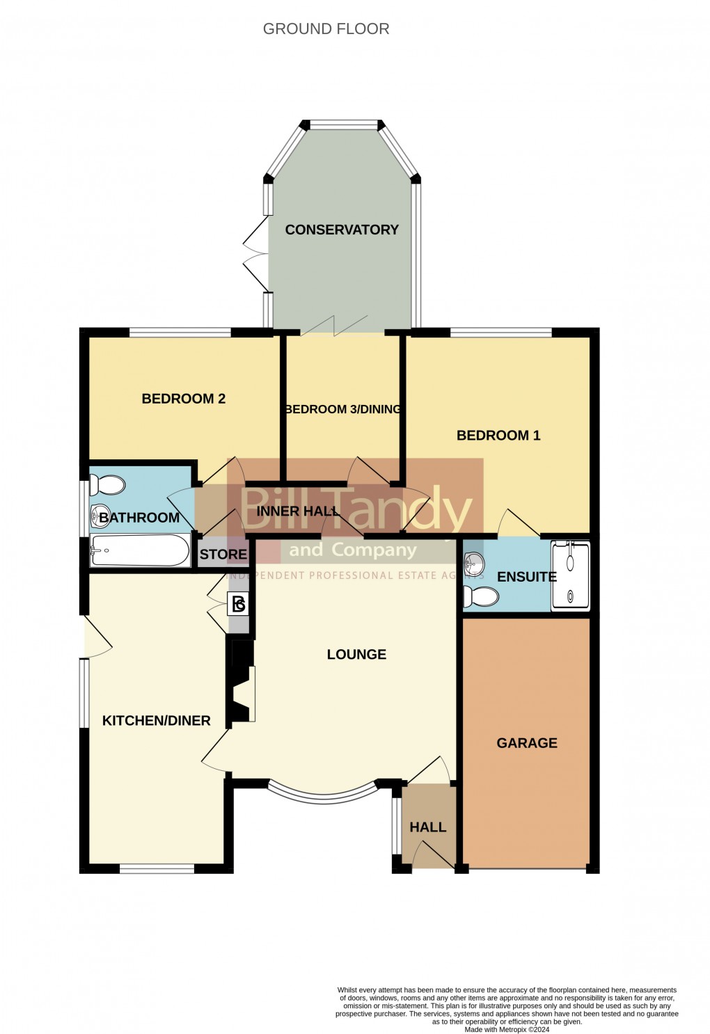 Floorplan for Masefield Close, Burntwood, Staffordshire