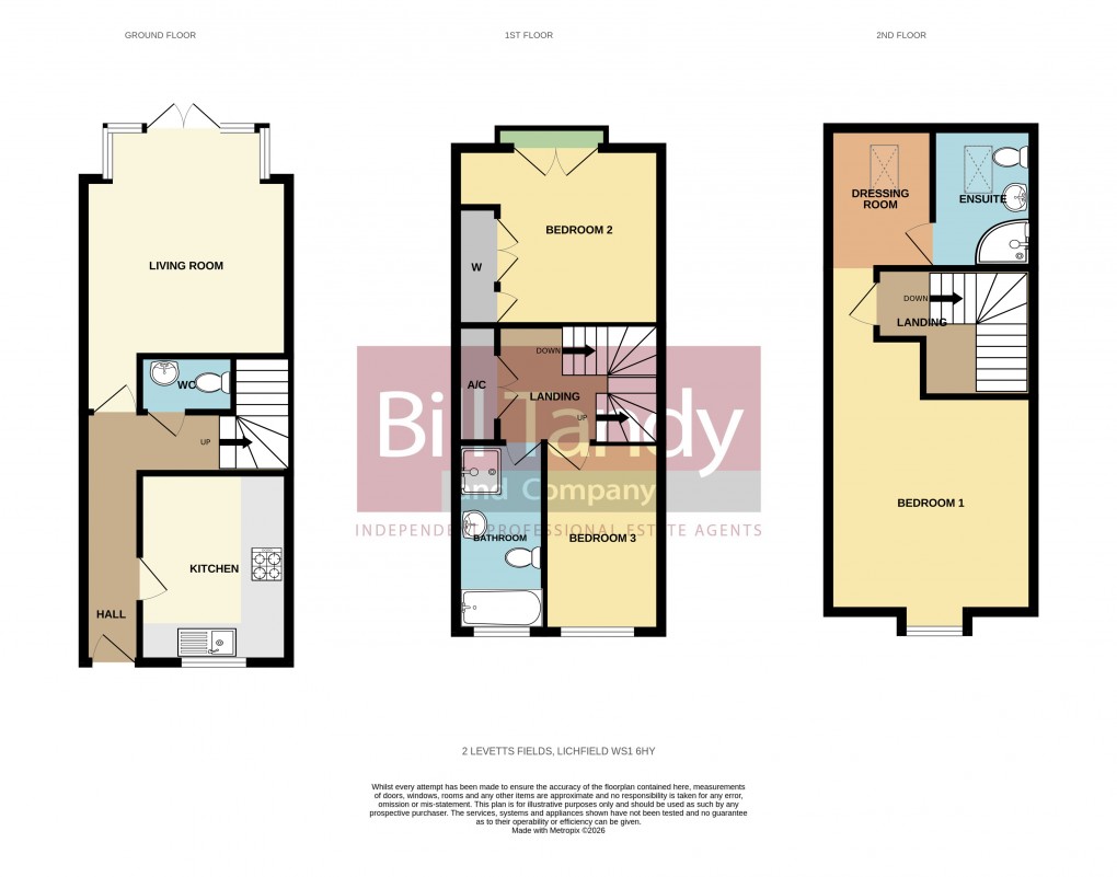 Floorplan for Levetts Fields, Lichfield, Staffordshire