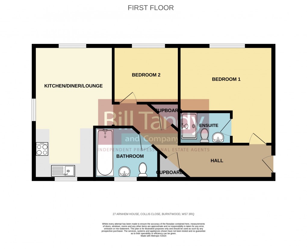 Floorplan for Collis Close, Burntwood, Staffordshire