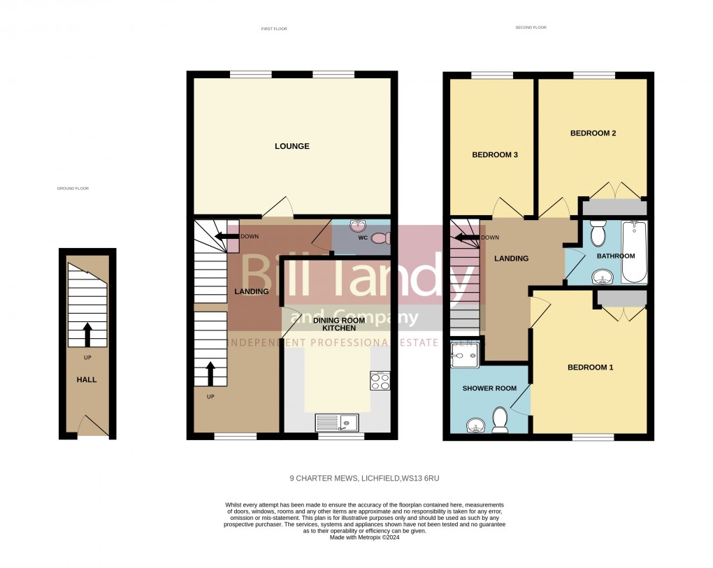 Floorplan for Sandford Street, Lichfield, Staffs