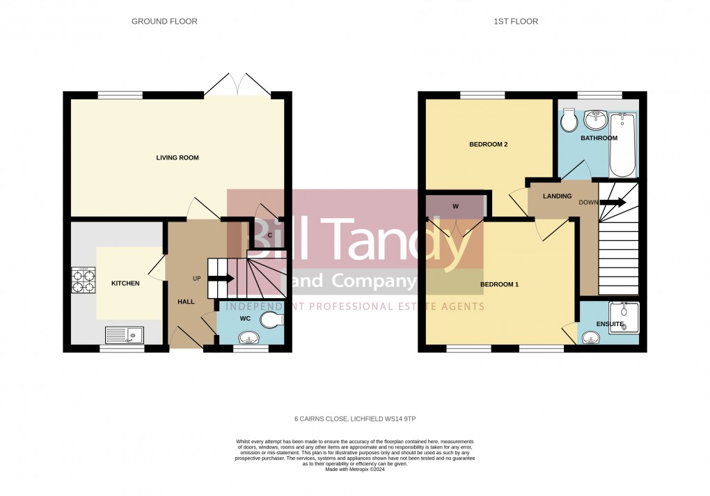 Floorplan for Cairns Close, Lichfield, Staffordshire