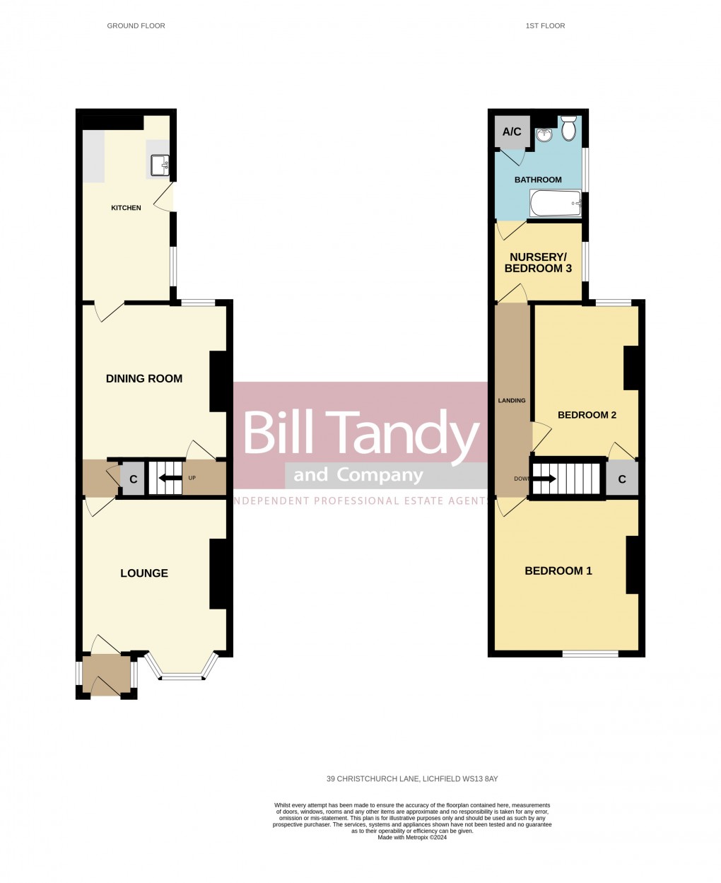 Floorplan for Christchurch Lane, Lichfield, Staffordshire