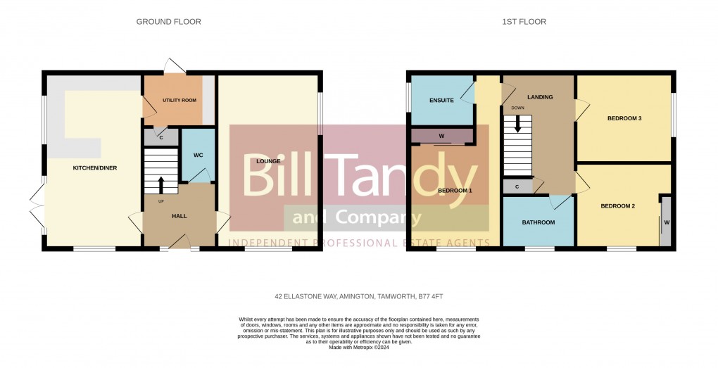 Floorplan for Amington, Tamworth, Staffordshire