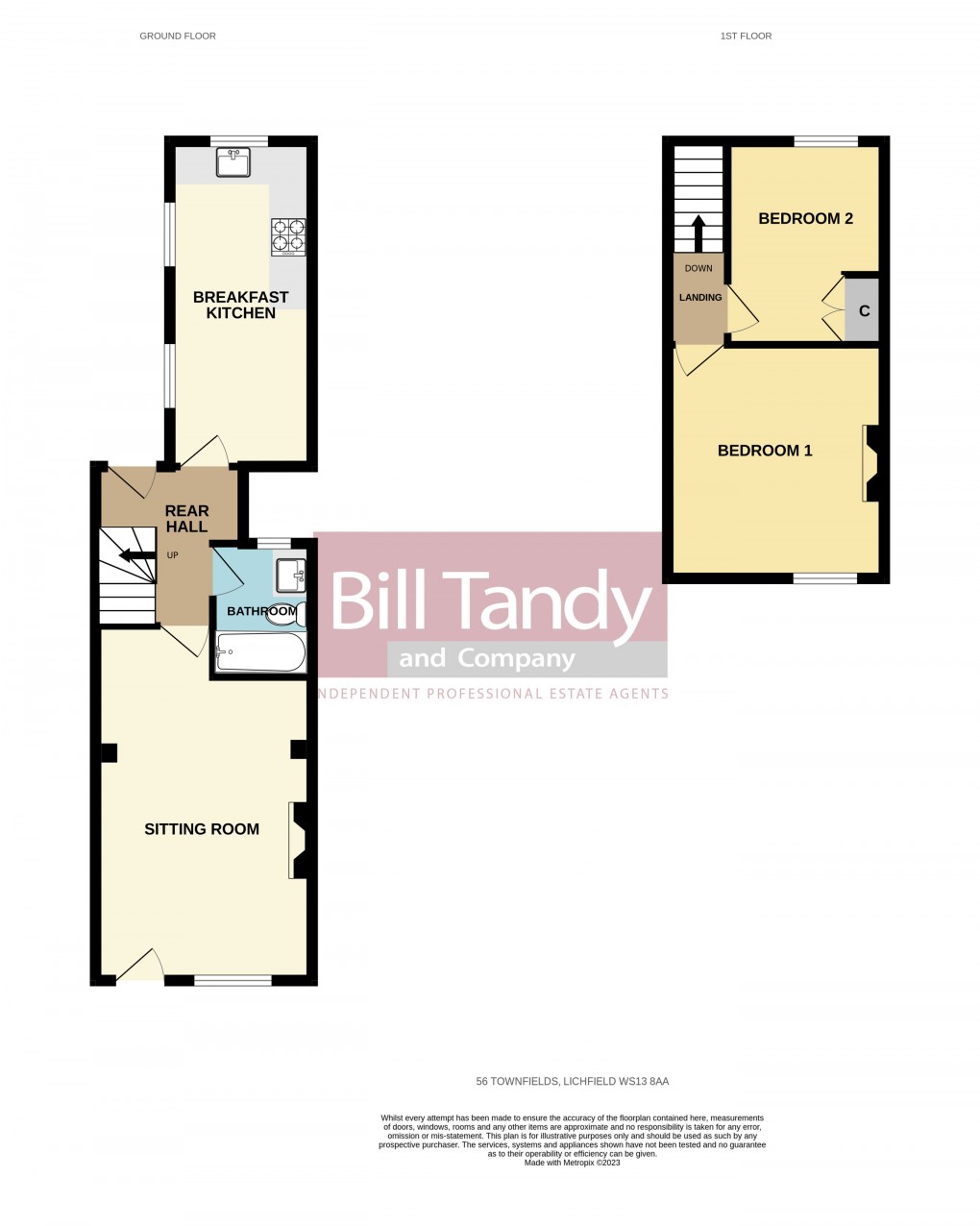 Floorplan for Townfields, Lichfield, Staffordshire