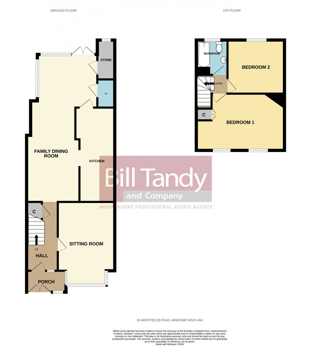 Floorplan for Armitage, Rugeley, Staffordshire