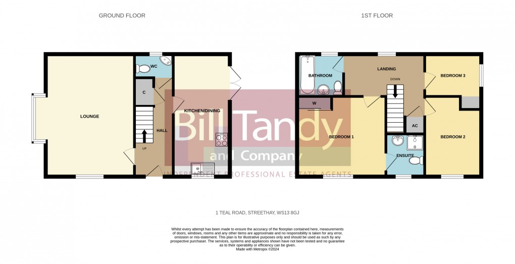 Floorplan for Streethay, Lichfield, Staffordshire