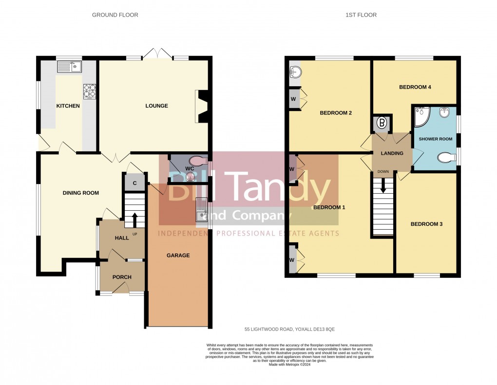 Floorplan for Yoxall, Burton-on-Trent, Staffordshire