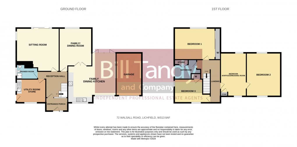 Floorplan for Walsall Road, Lichfield, Staffordshire