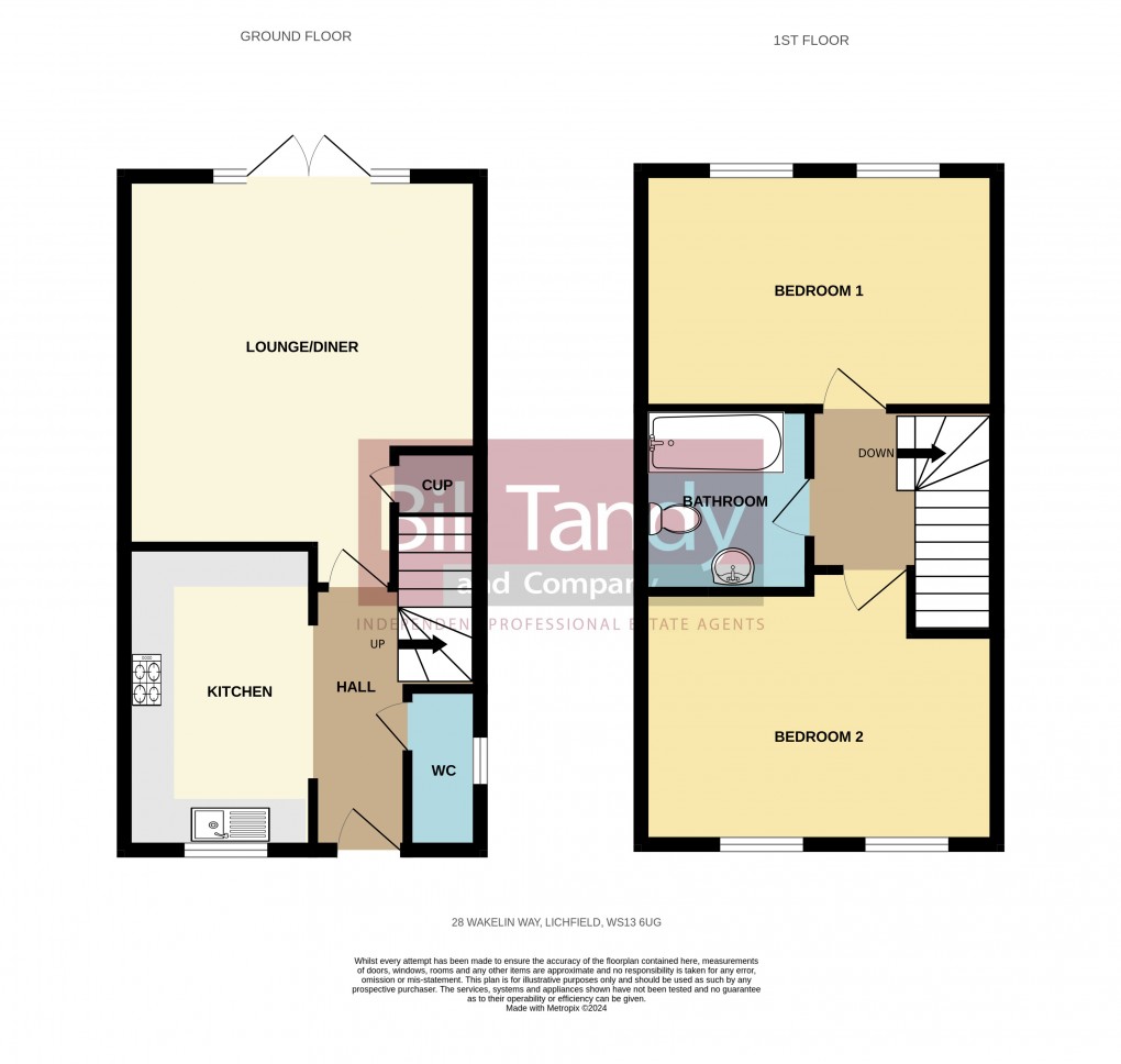 Floorplan for Wakelin Way, Lichfield, Staffordshire