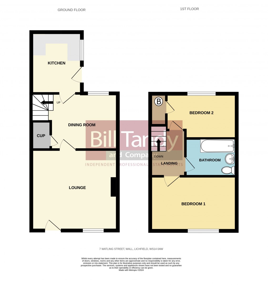 Floorplan for Wall, Lichfield, Staffordshire