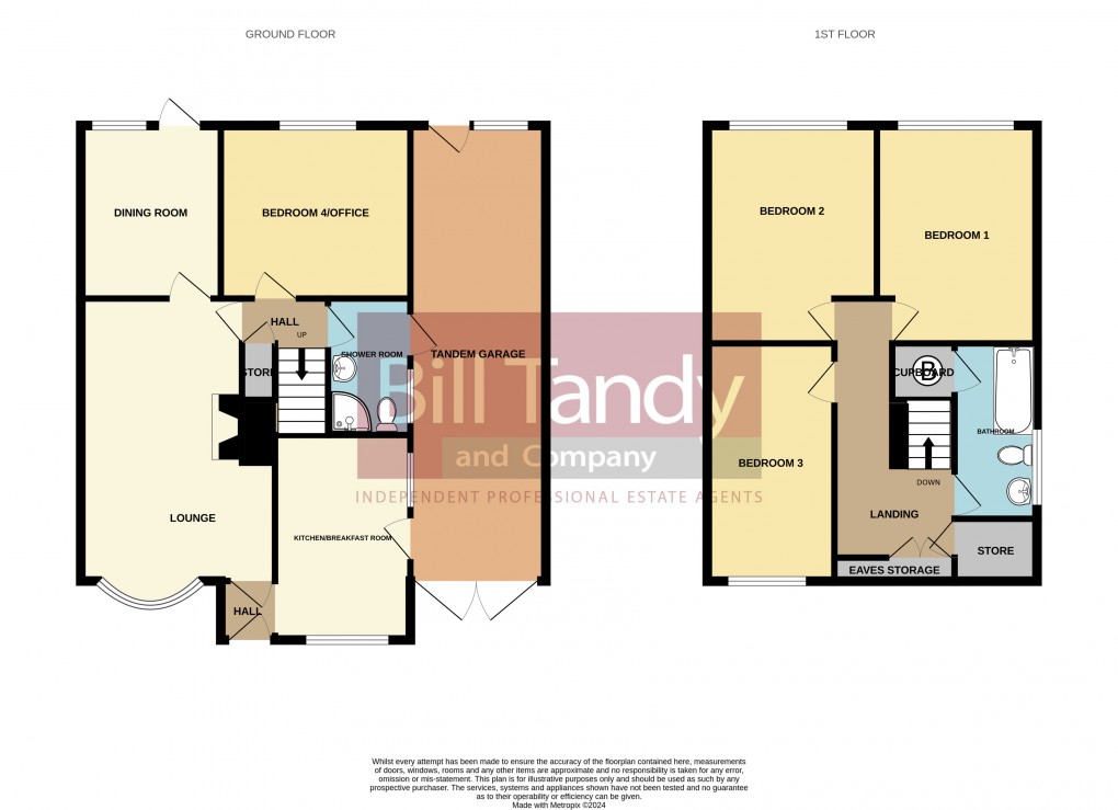 Floorplan for Leafenden Avenue, Burntwood, Staffordshire