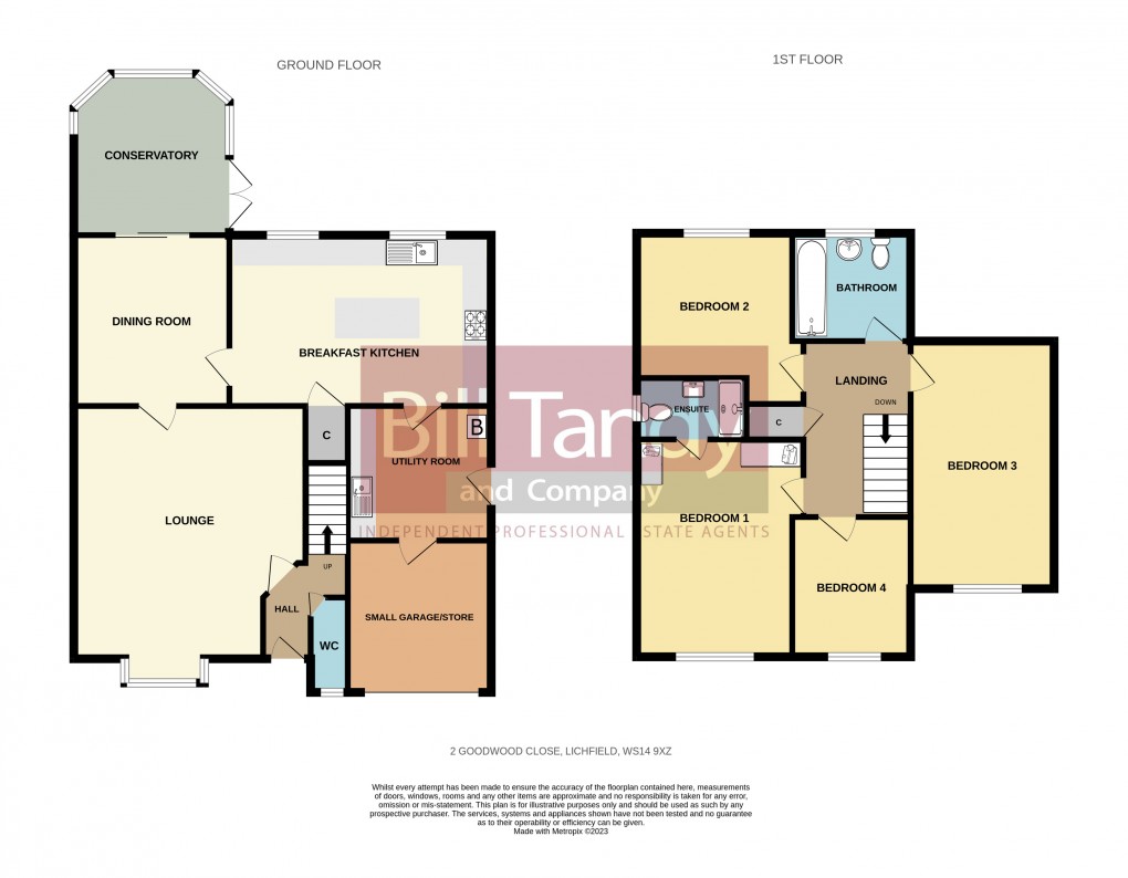 Floorplan for Goodwood Close, Lichfield, Staffordshire