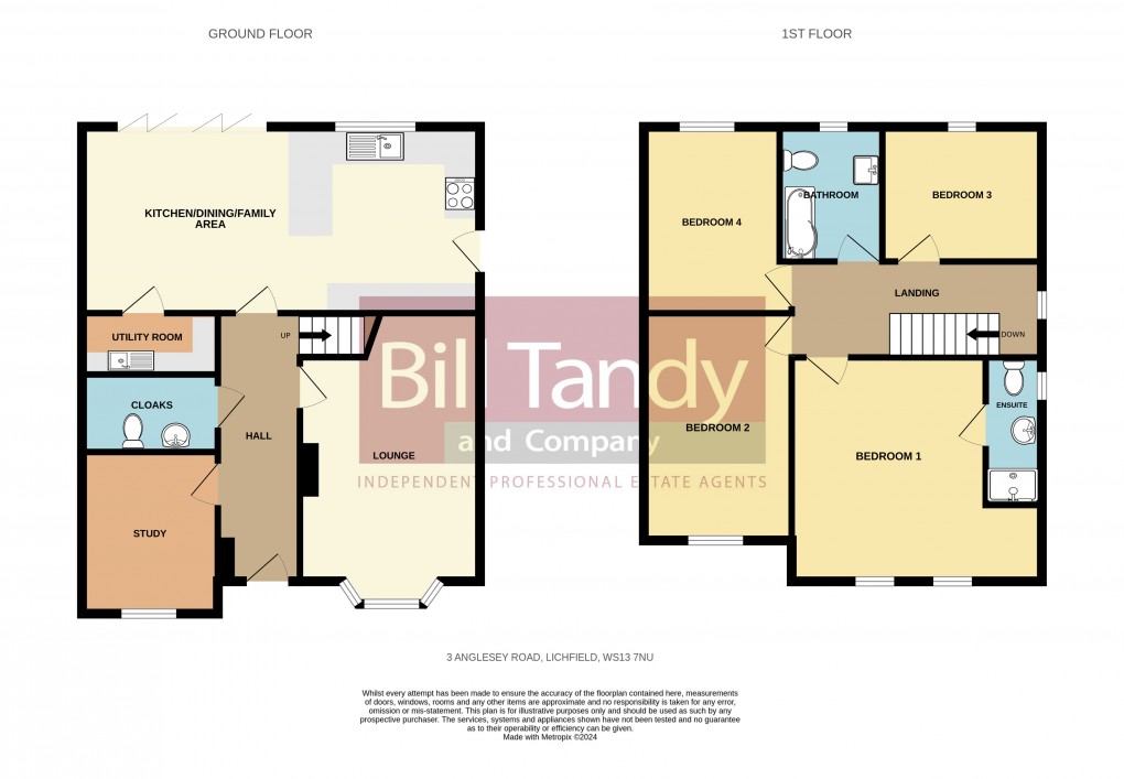 Floorplan for Anglesey Road, Lichfield, Staffordshire