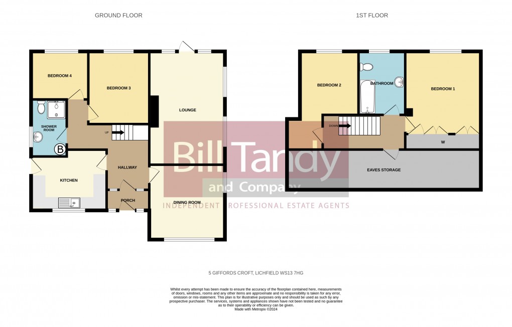 Floorplan for Giffords Croft, Lichfield, Staffordshire