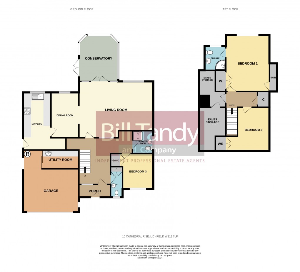 Floorplan for Cathedral Rise, Lichfield, Staffordshire