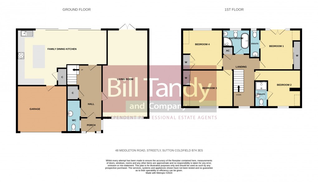 Floorplan for Streetly, Sutton Coldfield, West Midlands