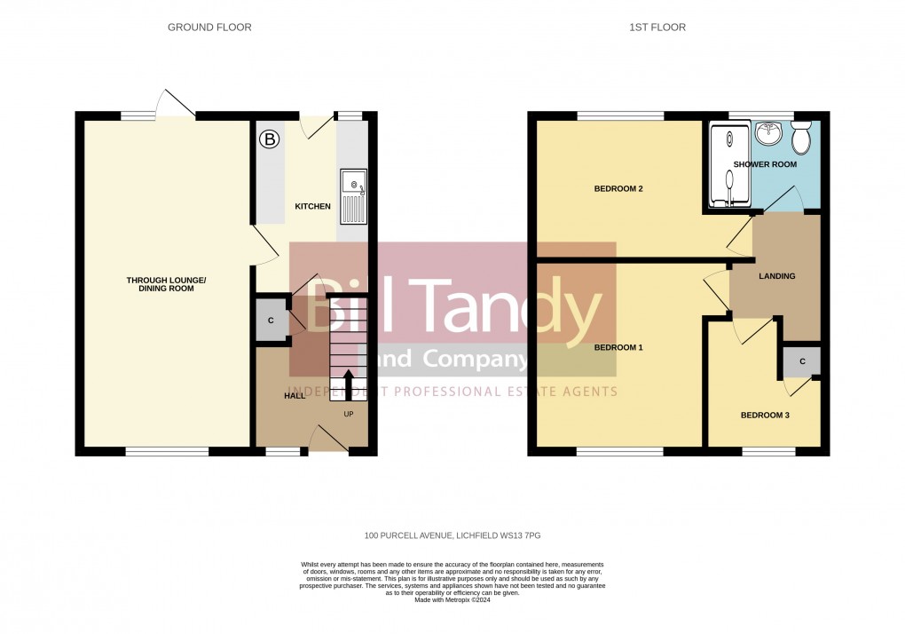 Floorplan for Purcell Avenue, Lichfield, Staffordshire