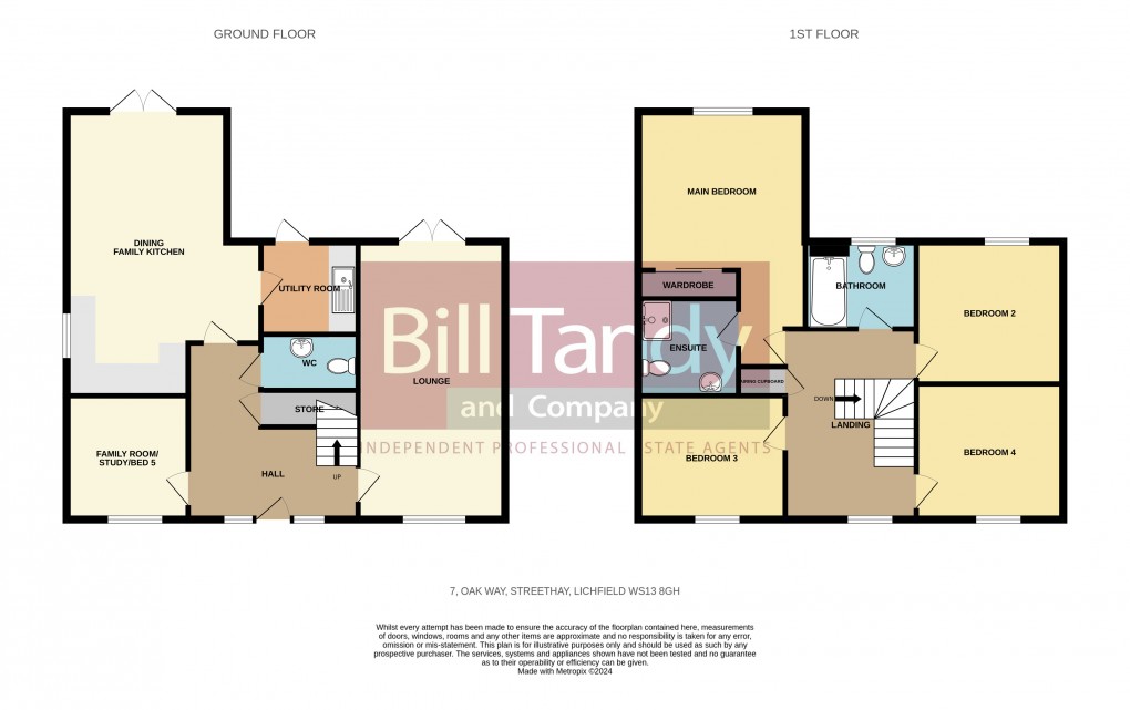 Floorplan for Streethay, Lichfield, Staffordshire