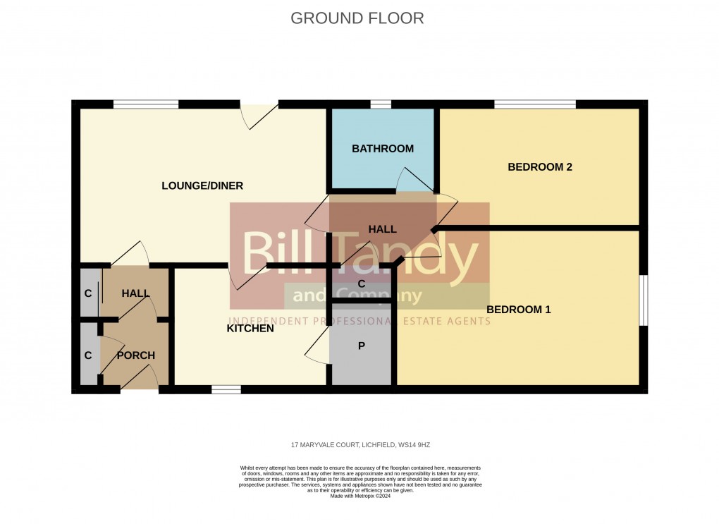 Floorplan for Maryvale Court, Lichfield, Staffordshire