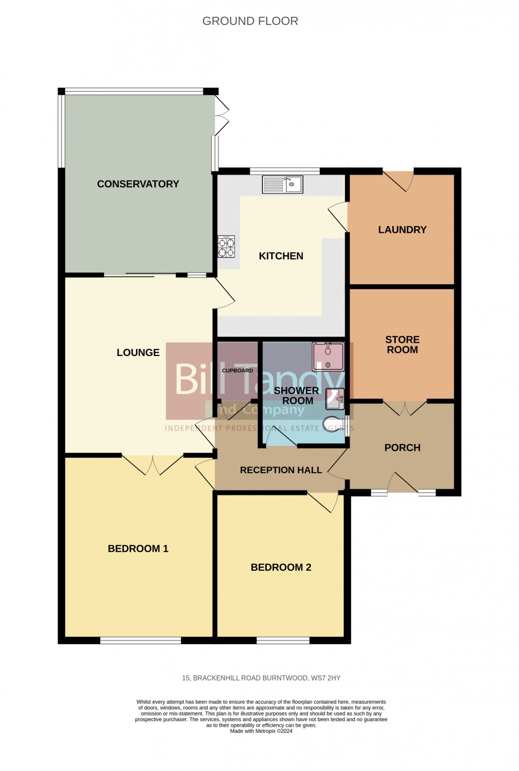 Floorplan for Brackenhill Road, Burntwood, Staffordshire