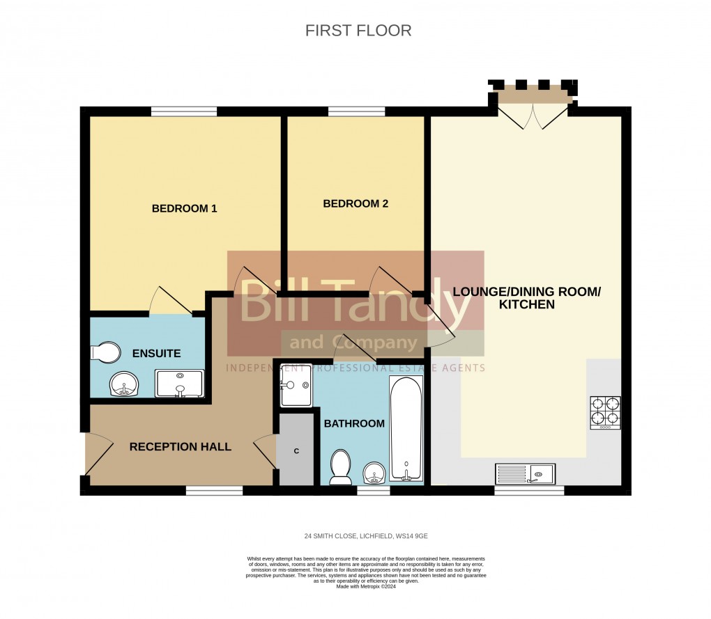 Floorplan for Smith Close, Lichfield, Staffordshire