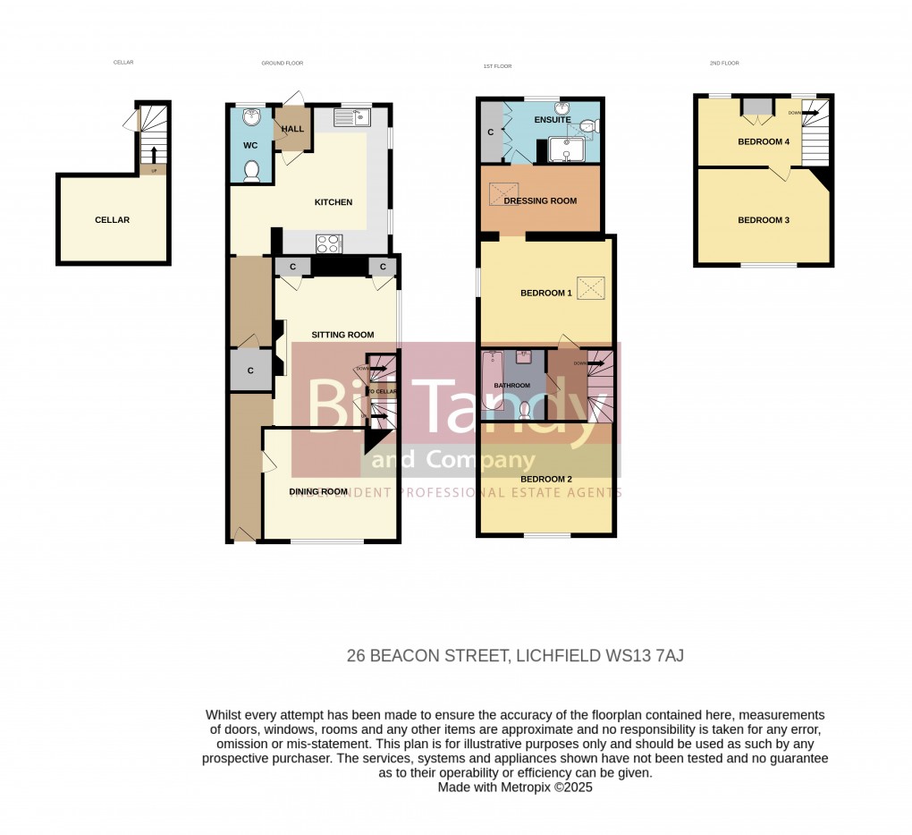 Floorplan for Beacon Street, Lichfield, Staffordshire