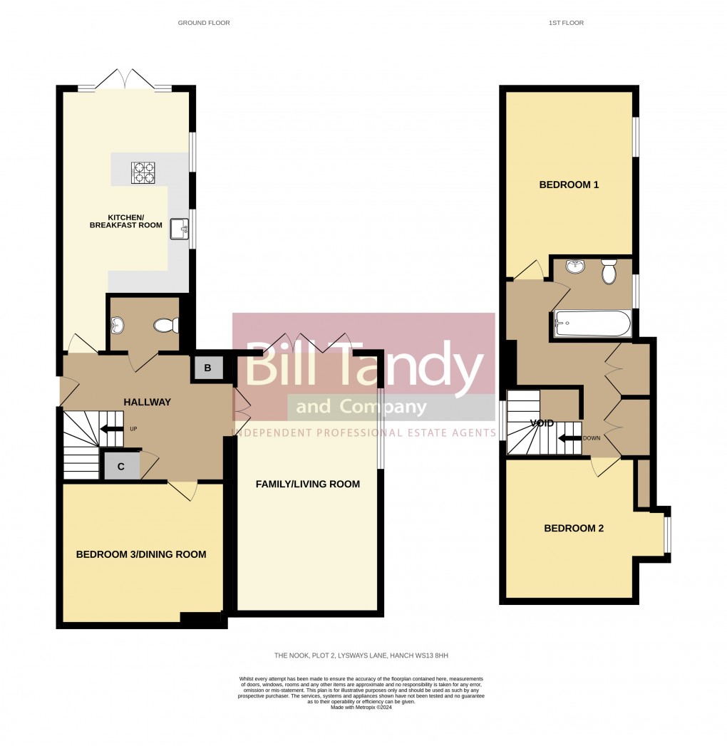 Floorplan for Hanch, Lichfield, Staffordshire