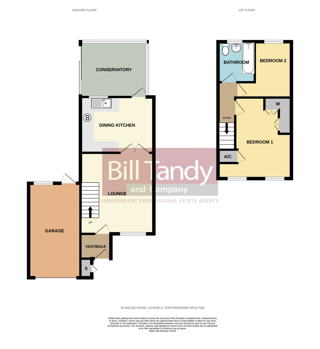 Floorplan for Wolsey Road, Lichfield, Staffordshire