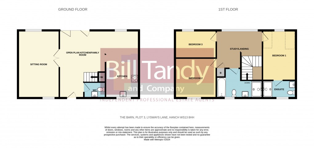 Floorplan for Hanch, Lichfield, Staffordshire