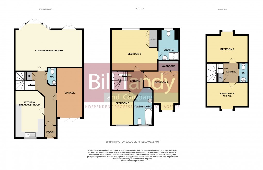 Floorplan for Harrington Walk, Lichfield, Staffordshire