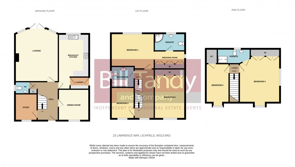 Floorplan for Lawrence Way, Lichfield, Staffordshire