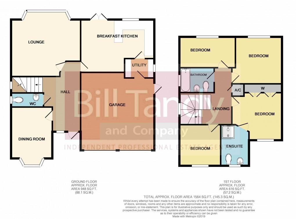 Floorplan for Ashmole Avenue, Burntwood, Staffordshire