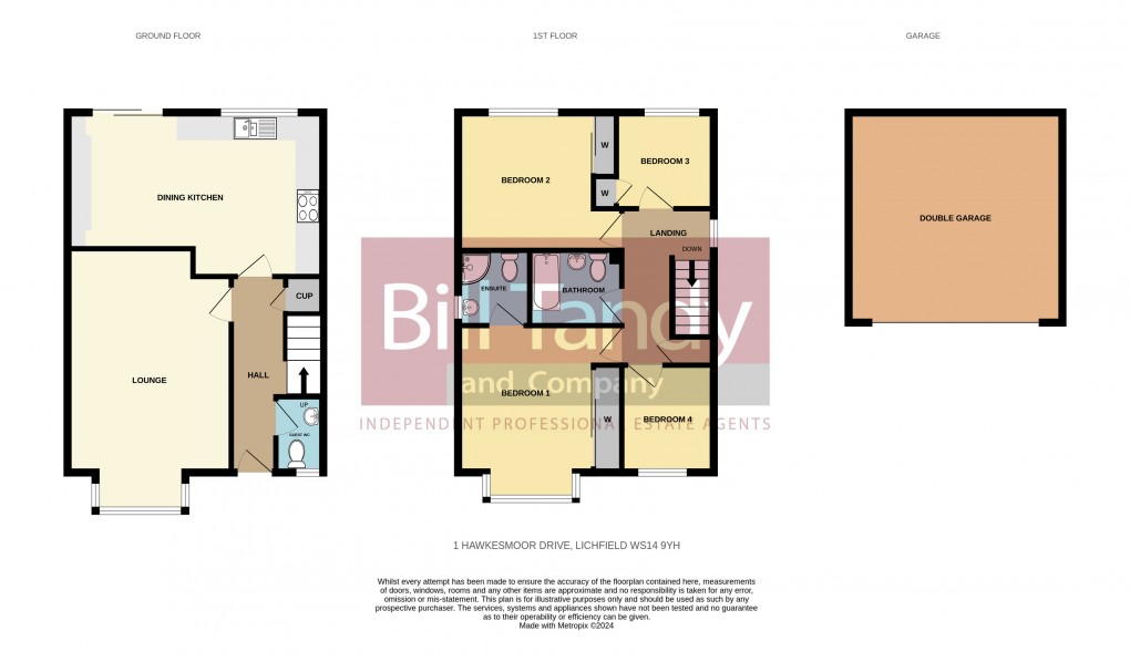 Floorplan for Hawkesmoor Drive, Lichfield, Staffordshire