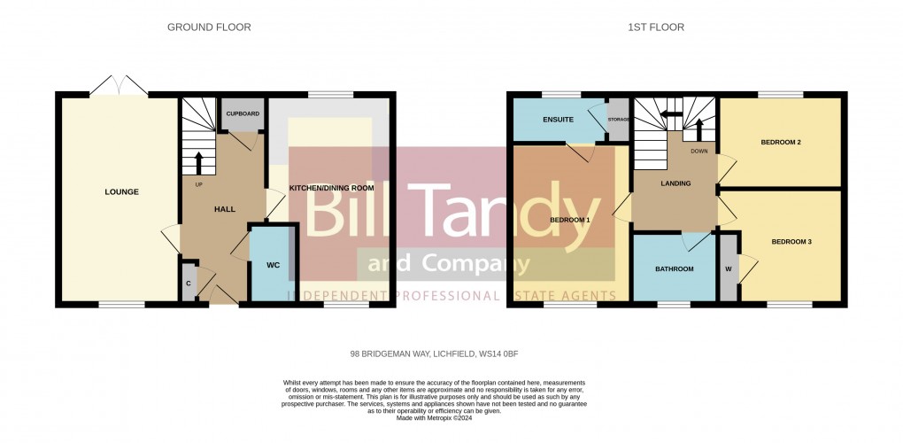 Floorplan for Bridgeman Way, Lichfield, Staffordshire