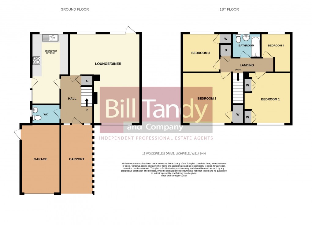 Floorplan for Woodfields Drive, Lichfield, Staffordshire