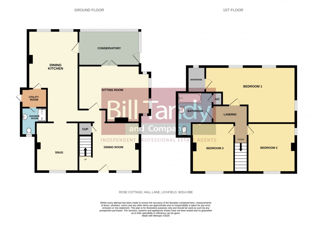 Floorplan for Muckley Corner, Lichfield, Staffordshire
