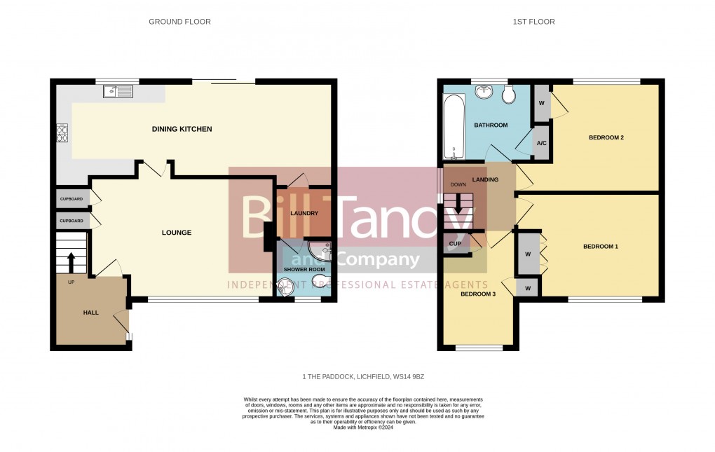 Floorplan for The Paddock, Lichfield, Staffordshire