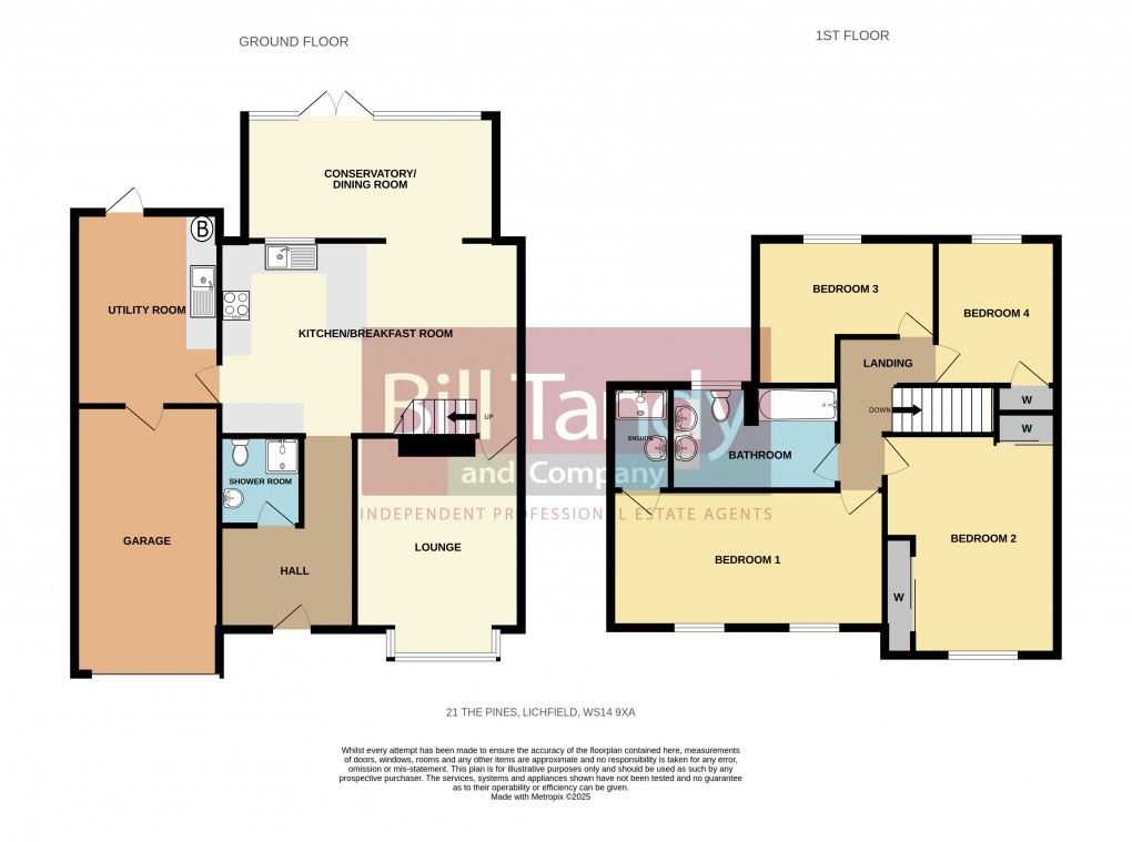 Floorplan for The Pines, Lichfield, Staffordshire