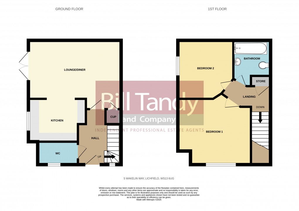 Floorplan for Wakelin Way, Lichfield, Staffordshire